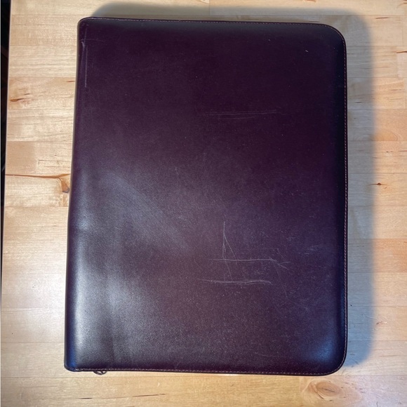 Garys Vintage Full Zip Executive Folio Bunbury color Leather